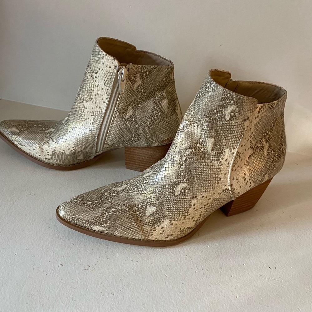 Matisse snakeskin booties